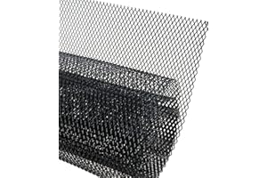 LMYSUFI Rejilla de malla de aluminio, 100 x 33 cm, color negro, universal, rejilla de ventilación para parachoques, impermeable y resistente a la corrosión (agujero de 3 x 6 mm)