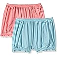 Jockey SG06 Girl's Super Combed Cotton Printed Bloomers with Ultrasoft Waistband (Pack of 2)