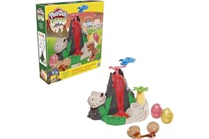 Play-Doh Slime Dino Crew Lava Bones Island Volcano Playset for Children 4 Years and Up, Non-Toxic Multicolor