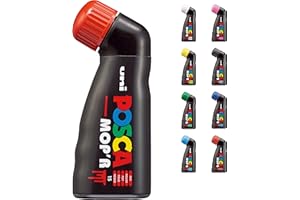 Posca - Uni Mitsubishi Pencil - Marker MOP'R - Round Tip XXL 3-19mm - Ergonomic Shape Half Ride Body - Water-Based Marker - For Any Surface - (Red)