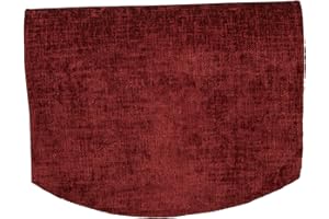 Classic Home Store Crushed Velvet Chenille Standard Chair Back Soft Touch Sofa Furniture Antimacassar (Ruby)