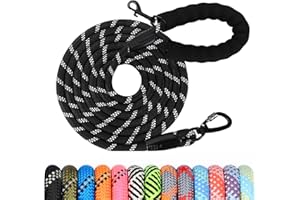 WODONDOG Correa de Entrenamiento para Perro, 1,2 M/1,5 M/2 M/3 M/ 5 M/ 10 M/20 M/ 30 M para Perro, Correa Larga con Asa Acolchada para Perros Pequeños, Medianos y Grandes