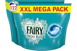 Fairy Non Bio All-in-1 PODS Laundry Detergent Washing Liquid Tablets / Capsules, 122 Washes (61x2), For Sensitive Skin
