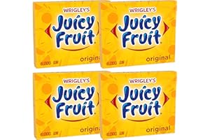 The Hampton Candy Company Wrigley Juicy Fruit Kaugummi, 15 Stäbchen (4 Stück), 60 Stück