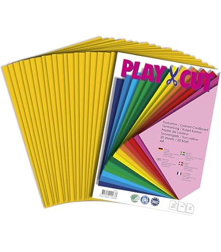 Carta Colorata Gialla A4 220gsm - Confezione Da 50 Fogli, Per Artigianato E Lavoretti Bambini - Foto 9