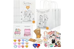 THE FRENCH WAY Lot de 12 Kits Cadeau Mariage pour Enfants avec Livres de Coloriage et d'Activités, Sacs à Offrir, Crayons – Activités Ludiques pour Occuper les Enfants – Cadeau Original et Accessoires pour la Fête