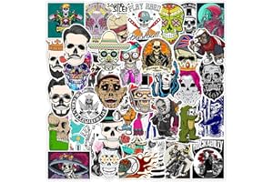 CANVERLENS Crâne Graffiti Autocollant Pack 100 pcs Étanche Vinyle Autocollants pour Bouteilles D'eau Ordinateurs Portables Voitures Planches À Roulettes Hommes Cave Décorations