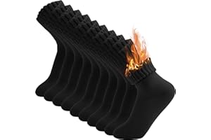 RISIPU 5 Pairs Kids Wool Hiking Socks Boys Girls Toddler Thermal Winter Warm Thick Cushioned Moisture Wicking Socks