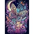 Lonmo Art Diamond Painting Kits, Butterfly Diamond Painting Set for Adults, Butterfly 5D Diamond Painting for Gift, Home, Wall Decor (16 x 12 inches / 40.6 x 30
