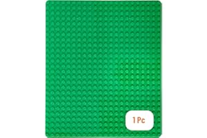 STRICTLY BRIKS Clever Creations - base per costruzioni impilabile - compatibile con tutte le principali marche - solo mattoncini a pioli grandi - 41,2 x 35 cm - verde