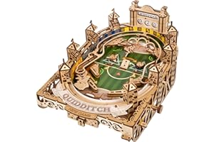 UGEARS Harry Potter Quidditch Flíper - Puzzle 3D Pinball Maquetas para Construir - Maqueta de Madera con Emocionante Jugabilidad - Ideal para Aficionados de Modelos en Madera y Juegos de Pinball