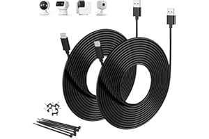 BASESAILOR Cavo di Ricarica USB A a USB C 5M/2P,Cavo Alimentazione Rotondo Piatto da Tipo A 2.0 a USBC Compatibile per PS5,Xbox Series X/S,Controller Switch Pro,BLink Mini 2