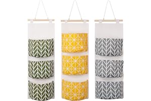 QH-Shop Pared Colgando Almacenamiento Bolso con 3 Bolsillos Impermeable Organizador Colgante para La Cocina El Baño La Oficina 3 Piezas