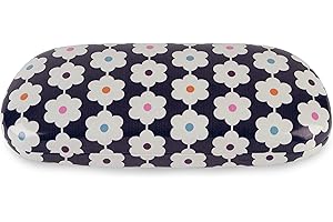 LAGO TERRA Retro Floral Print Hard Shell Glasses/Sunglasses Case