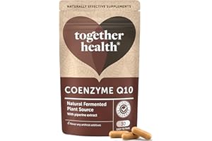 Coenzyme Q10 – Together Health – Ubiquinone CoQ10 – Naturally Fermented 95% Piperine – Vegan Friendly – Made in The UK – 30 Vegecaps
