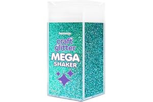 Hemway Glitter MEGA Artigianato Shaker 425g Turchese Holo Belle 1/64" 0.015" 0.4mm polvere poliestere decorazione della resina Tumblers Pittura Arte della tavola di nozze