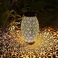 Görvitor Solarlaterne für Außen, Metall Solar Laterne Hängend, IP65 Wasserdicht LED Dekorative Solarlampen für Patio…