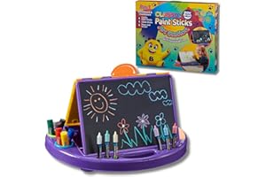 Little Brian Paint Sticks for Kids - Classic Art Station, Includes Chalk & Paint Pens, Comes with Artist Board, Travel Crafts, Mess-Free, Easy Clean Up, Fast Drying, Multi-Surface, Twist & Paint