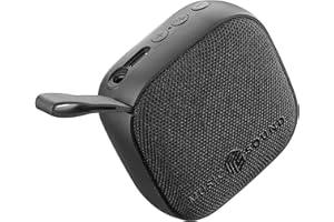 Music Sound - MINI - Speaker Bluetooth - Potenza 3 WATT - Play Time 4 ore - Compatto e portatile - Finiture in tessuto morbido e colorato - Nero
