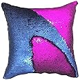 MOCOFO Sequins Mermaid Pillow, Matte Purple Blue Reversible Glitter Pillow Cover Magic Fish Pillowcase Parkly Fun Flip Throw Pillow Cover Couch Color Changing Decor Cushion Covers for Sofa16X16