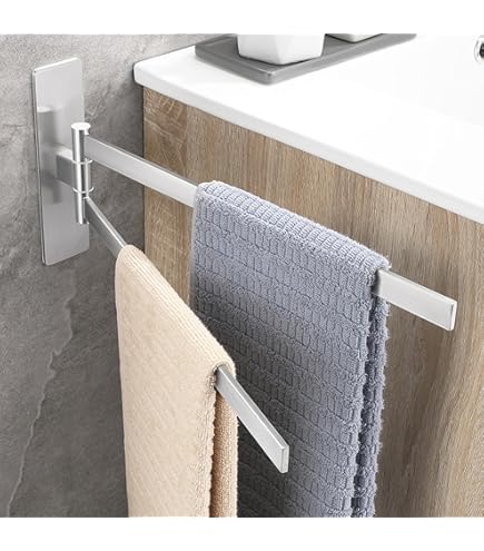 Porta Asciugamani Da Parete Inda - Design Quadrato, Ottone Cromato, Facile Installazione - Foto 2