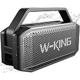 W-KING Subwoofer'lı Taşınabilir Y&uuml;ksek Bluetooth Hoparl&ouml;rler, 60W Dış Mekan Hoparl&ouml;rleri Bluetooth Kablosuz Su Ge&ccedil;irmez Hopar