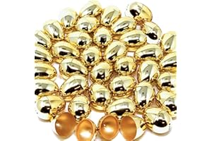 JOYIN 36 stück Glänzende Metallische Goldene Ostereier 3 "in Goldfarbe für Filling Specific Treats, Ostern Themenparty Gunst, Eierjagd, Korb Stuffs Füllstoffe, Klassenzimmerprei