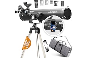 Adler Focus Teleskop 76700, Verbessertes Modell 2024, Vergrößerung 20-350x für Anfänger - Profi, tragbar und leistungsstark - einfach zu montieren, Mond, Planeten & Sterngucken (matt schwarz)