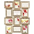Innova Vintage Gold Multi Aperture Photo Picture Frame - Holds 12 X 6''X4'' Photos