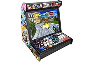 UNICVIEW Borne d'Arcade, 9800 Jeux, Bartop, 9800 Jeux, joysticks et 6 Boutons de Jeu, Comprend Une Plaque PandoraDX 2 Plus, possibilité de Jouer jusqu'à 4 Joueurs (Borne Arcade 22 inch Pro)