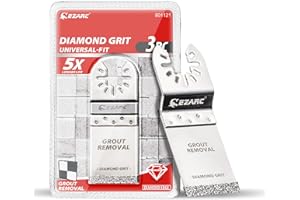 EZARC Hojas de Sierra Oscilante, 3 Piezas, Hojas de Sierra Oscilante de Diamante al Ras para Eliminación de Lechada, Limpieza de Mortero