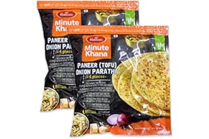 PICK N SAVE Haldirams Paneer (Tofu) Onion Paratha – Delicious Indian Flatbread Stuffed with Paneer, Tofu & Onion, Ready to Cook & Serve, 400g (Pack of 2)