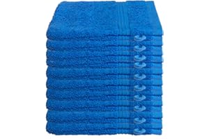 ‎JULIE JULSEN Julie Julsen 10er Pack Waschlappen 29 Farben erhältlich weich und saugstark 500gsm Öko Tex Royalblau 15 x 21 cm B-Ware