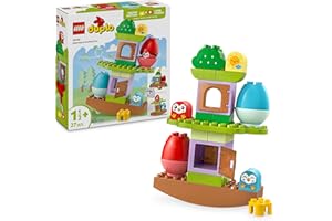 LEGO Duplo Mi Primer Árbol Equilibra y Apila - Juguete Educativos para Niñas y Niños de 1+ Años - Juego de Construcción para la Motricidad Fina con 2 Figuras de Pájaros 10440