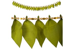 Tarini Gallery Toran Bandanwaar Cloth Leaf Wall Door Hanging for Home Temple Festival Wedding Function Party Decoration Décor and Gifting