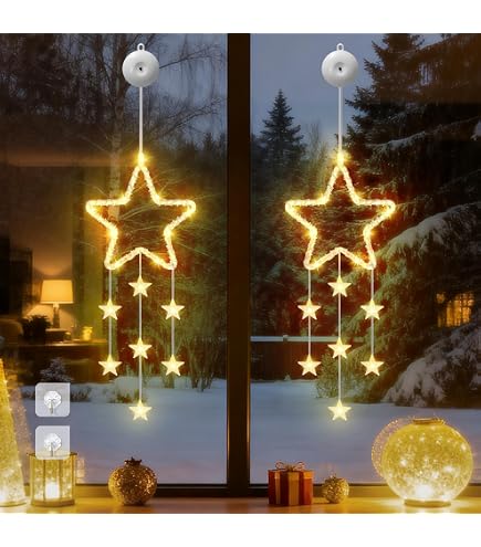 5 Stück LED Gartenstecker Weihnachtsbeleuchtung Außen Batteriebetrieb, Außenbeleuchtung Weihnachten Warmes Licht, Weihnachtsdeko Aussen für Garten/Bäume/Außen/Terrasse Beleuchtung