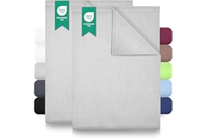 ‎GREEN MARK TEXTILIEN Green Mark Klassische Bettlaken – 2er Pack Flache Laken aus 100 % Baumwolle, ohne Gummi, hautfreundlich, pflegeleicht, bei hohen Temperaturen waschbar - Silber Grau - 150x250 cm