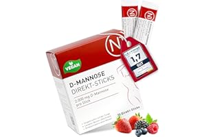 ‎N1 N1 D-Mannose Direkt-Sticks 30 Stück - 2.000mg D-Mannose pro Stick - vegan, glutenfrei & ohne unnötige Zusatzstoffe - praktisch für unterwegs - ideal als Nahrungsergänzungsmittel