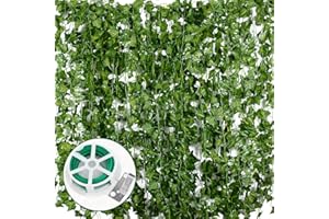 JNCH 24pcs*2m Lierre Plante Artificielle Exterieur Faux Lierre Feuillage Artificiel Feuille Guirlande Décoration Interieur pour Mariage Balcon Cuisine Jardin Bureau