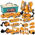CLIUNT Constructo Modular Transforming Toy Set, 35pcs Magnetic Transformers Engineering Car Toys, Transformer Robot Car Toy, Transformer Magnetic Robot Toy Gifts for Boys Girls Kids Ages 3+