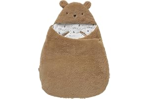 VERTBAUDET Nid d'ange transformable en peluche Ourson beige TU