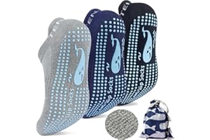 TENQUAN 3 Packs Calzini Antiscivolo Donna e Uomo per Yoga, Pilates, Ospedale, Antiscivolo Calze, Calze Antiscivolo Donna Divertenti per Allenamento Domestico, Sport