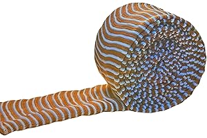 ‎EQUIPSTER equipster Premium Schinkenstrumpf Schinkennetz Kaliber 12 Braun-Weiß 3 Meter - Räuchernetz, Hitzebeständig bis 100°C, Für Schinken Schweinefleisch Rindfleisch Geflügel