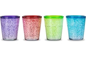 Froster Ice Shots – Set di 4 Bicchieri da Shot, da Vodka, 50 ml, Doppia Parete, Vetro Acrilico, Regalo per gli Uomini