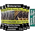 IAgriFarm Organic Black Kavuni Rice Pack Of 5 Kg | Organically Grown| Unpolished Forbidden Rice |Low Gi| Karuppu Kavuni Arisi, Seeds