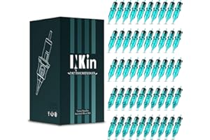 INKin Aghi Tattoo Misti RL RS RM, 50Pezzi Cartucce Tattoo #12 Standard 0,35mm (3RL 5RL 7RL 7RS 9RS 14RS 5RM 7RM 9RM 11RM), Aghi per Tatuaggi Usa e Getta con Membrana Professionale per Tatuatore