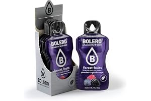 Bolero FOREST FRUIT Sticks 12 x 3g | sockerfri pulverdryck sötad med Stevia | Vitamin C