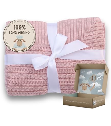 Copertina In Lana Merino 100% Per Neonato - Morbida, Calda, Ideale Per Passeggino O Culla - Foto 9