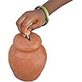 Daily Money Storage Coin Box/ Gift for Kids, Undiyal Showpieces for Decor/ Mitti Ki Gullak/ Terracotta Clay Gullak/ Money Bank for Adults, School Project for Kids - 4 X 4 X 6 - INCHES