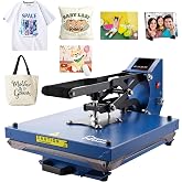 PlanetFlame Sublimation Printer, Press Machine With Removable Handle, Heat Press for T-shirts Iron Sublimation 38&times;38CM DIY Tr